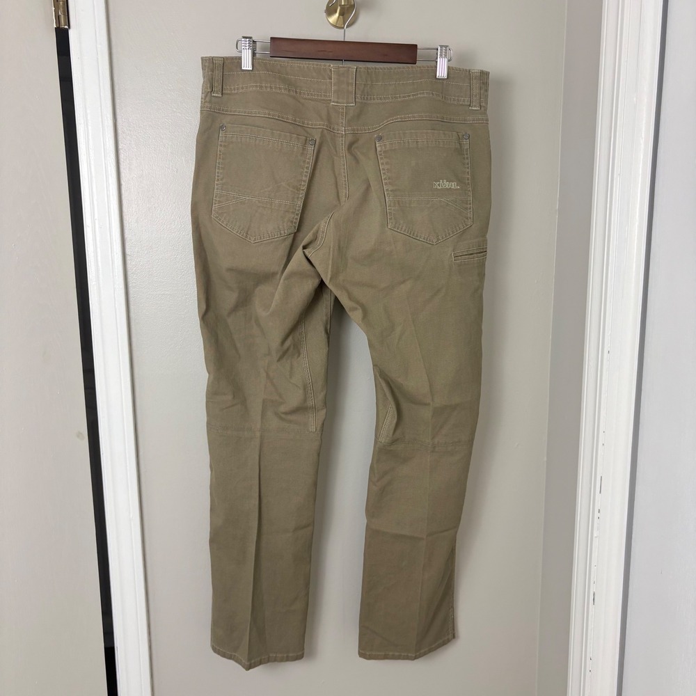 Kuhl Kanvus Jeans Mens 36x31 Khaki Brown Canvas Gorpcore Outdoor - Picture 5 of 11